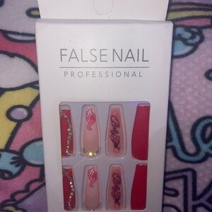 Red Press-on Nails 24pcs